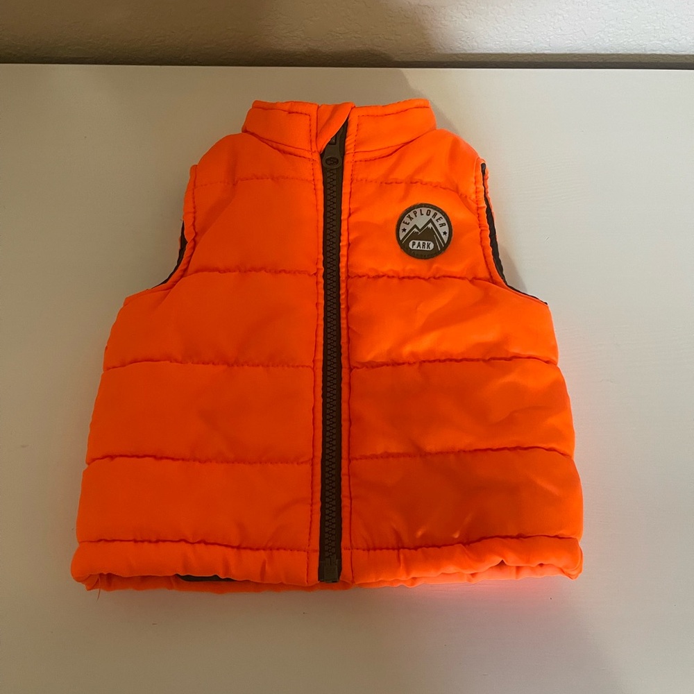 Healthtex Bright Orange Kids Puffer Vest